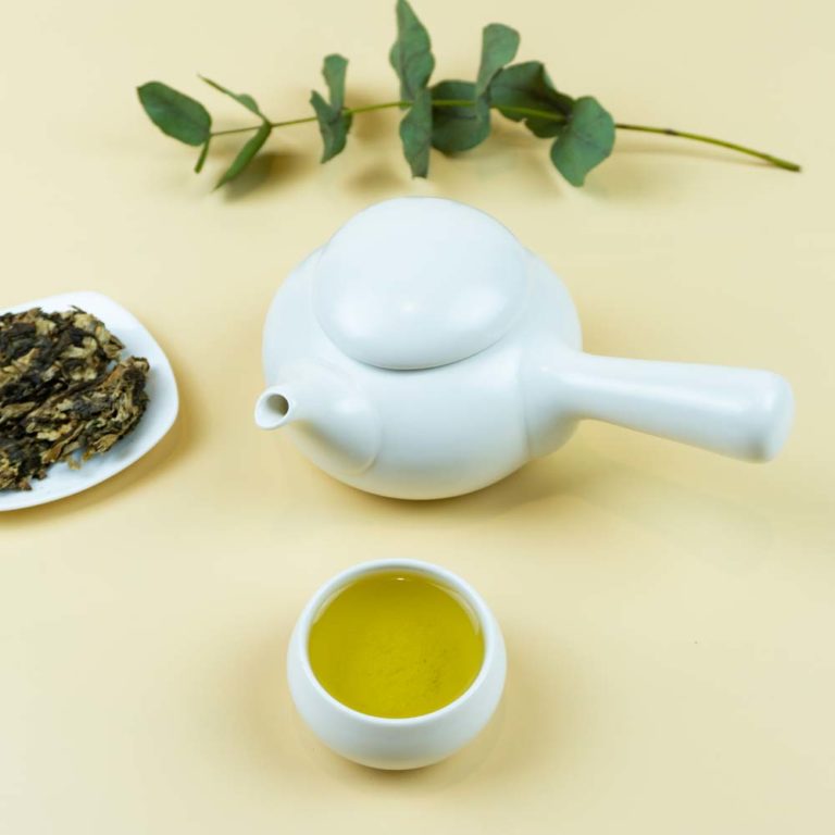 Japanische Kyusu Teekanne mit zwei Tassen im Zen Stil - TEZEN