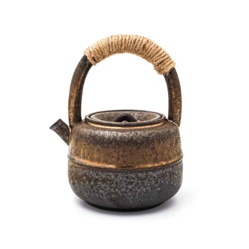 Chinesische Teekanne aus Keramik mit Glasur