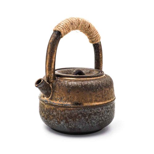 Chinesische Teekanne aus Keramik mit Glasur - Image 3