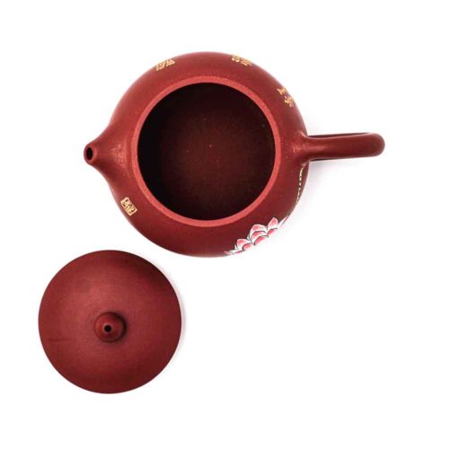Yixing Teekannen Set mit Lotus Motiv – Bild 5