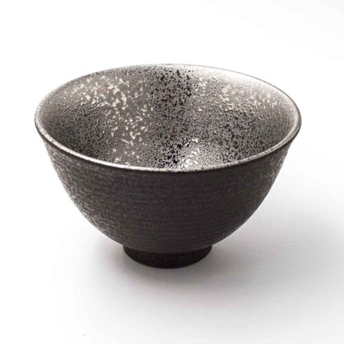 Japanische Matchaschale Silber – Bild 3