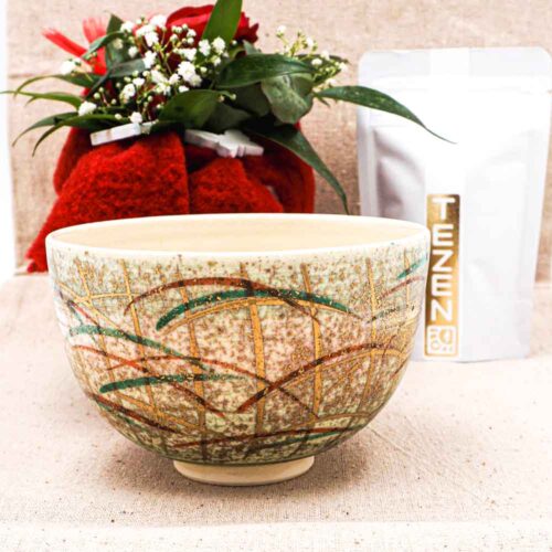Japanische Matcha Schale von Kiyomizu Keramik Tradition, Kyoto – Bild 6